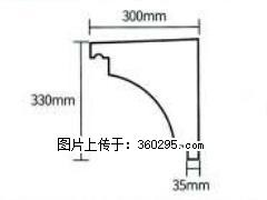 产品分解图型 - 檐口线，型号：SX311-YK-2，规格：300x330mm(2) - 玉树三象EPS建材 ys.sx311.cc